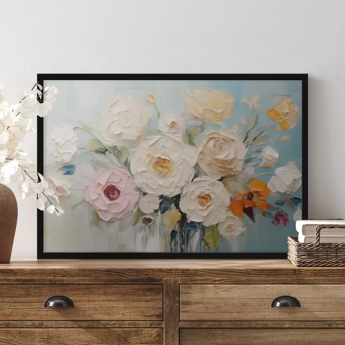 Poster Bloemen in verschillende kleuren f46398