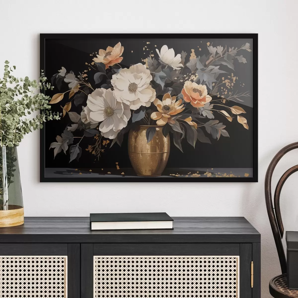 Poster Boeket in vaas f46402