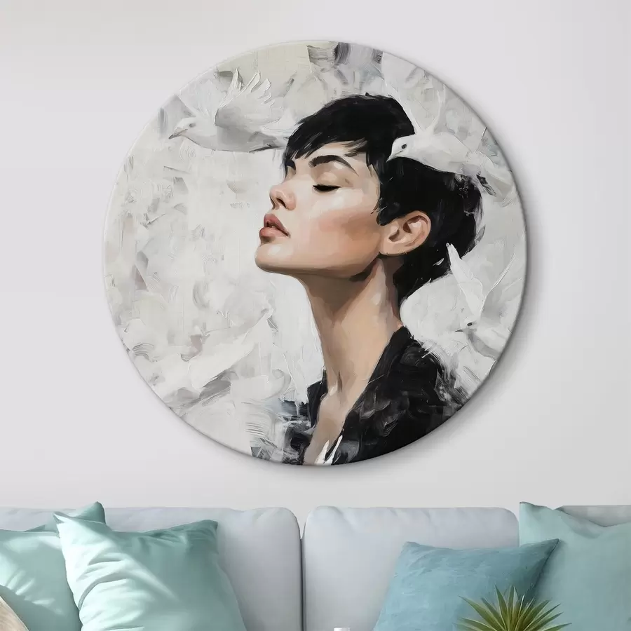  Schilderijen Meisje en vogels r46365