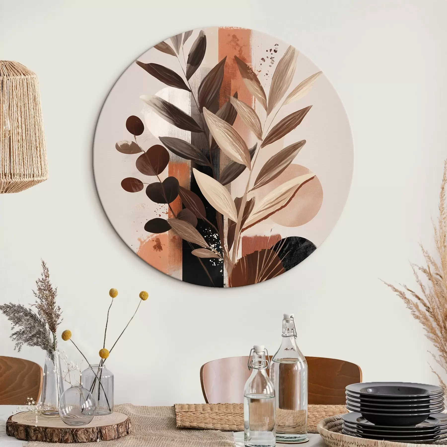  Peintures Feuilles abstraites r46376