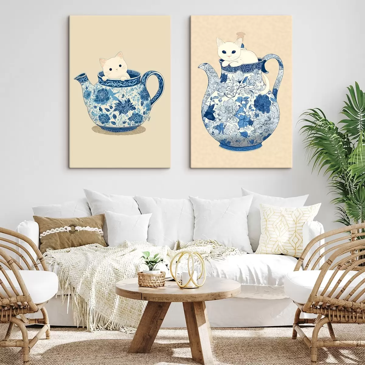  Schilderijen Kat in kruik m00920