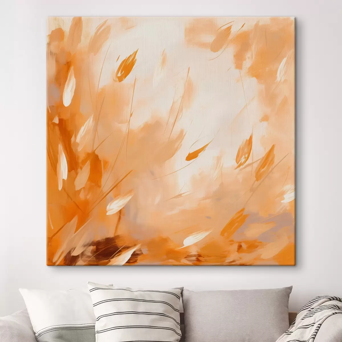  Peintures Pétales et tiges abstraits dans un style huile s46319