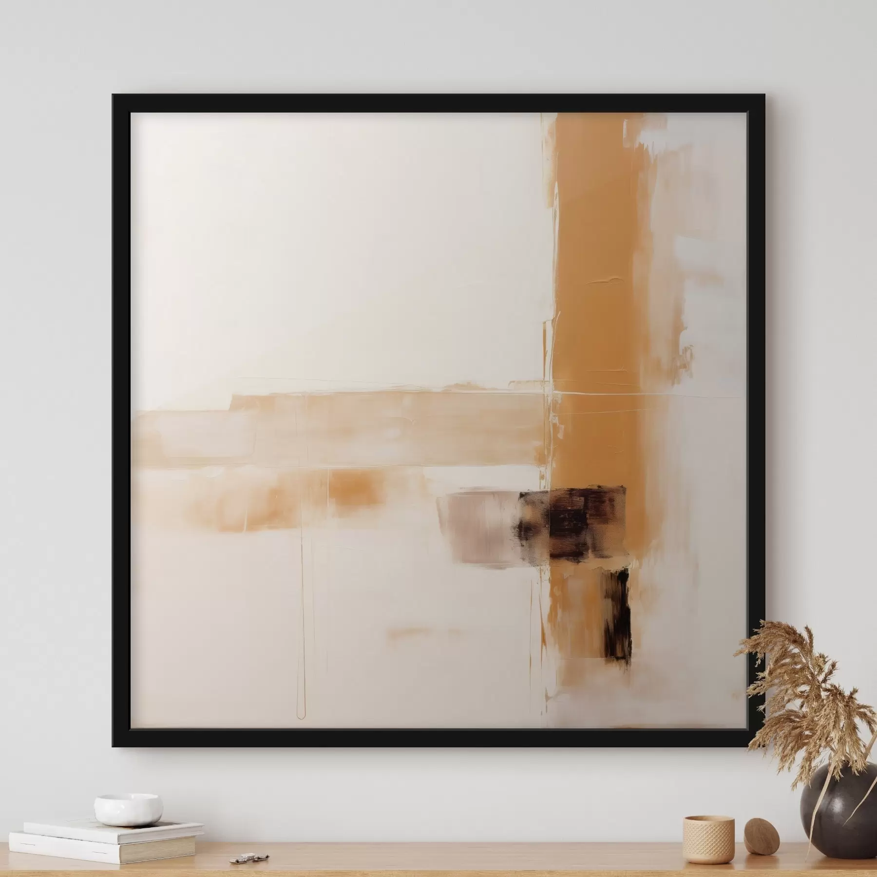 Papier peint photo Abstraction orange et marron f46307