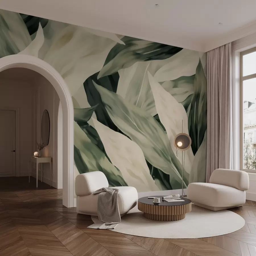 Papier peint photo Feuilles peintes w04799