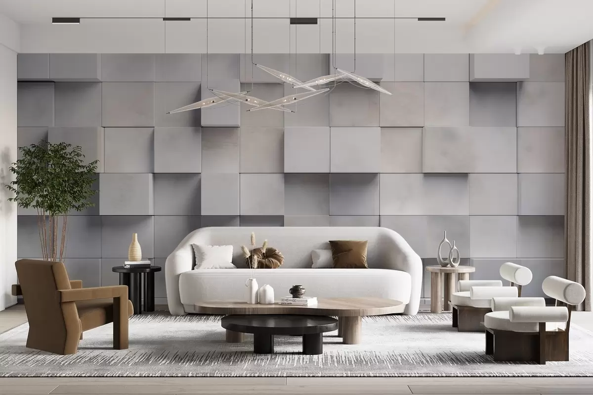 Papier peint photo Blocs carrés w04806