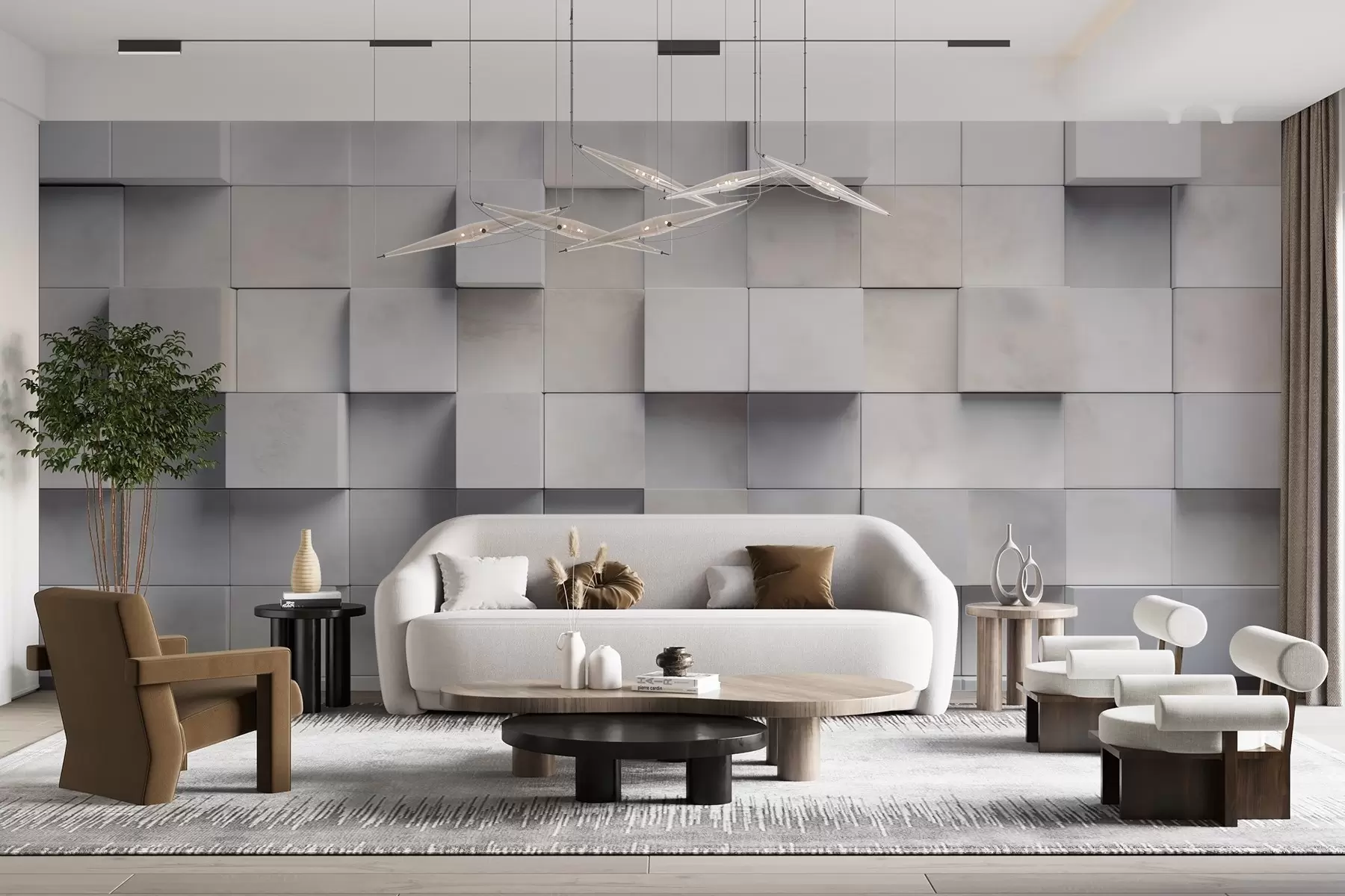 Fotobehang Vierkante blokken w04806