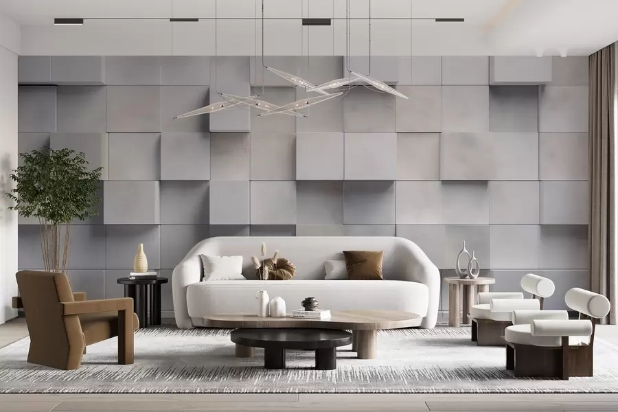 Papier peint photo Blocs carrés w04806