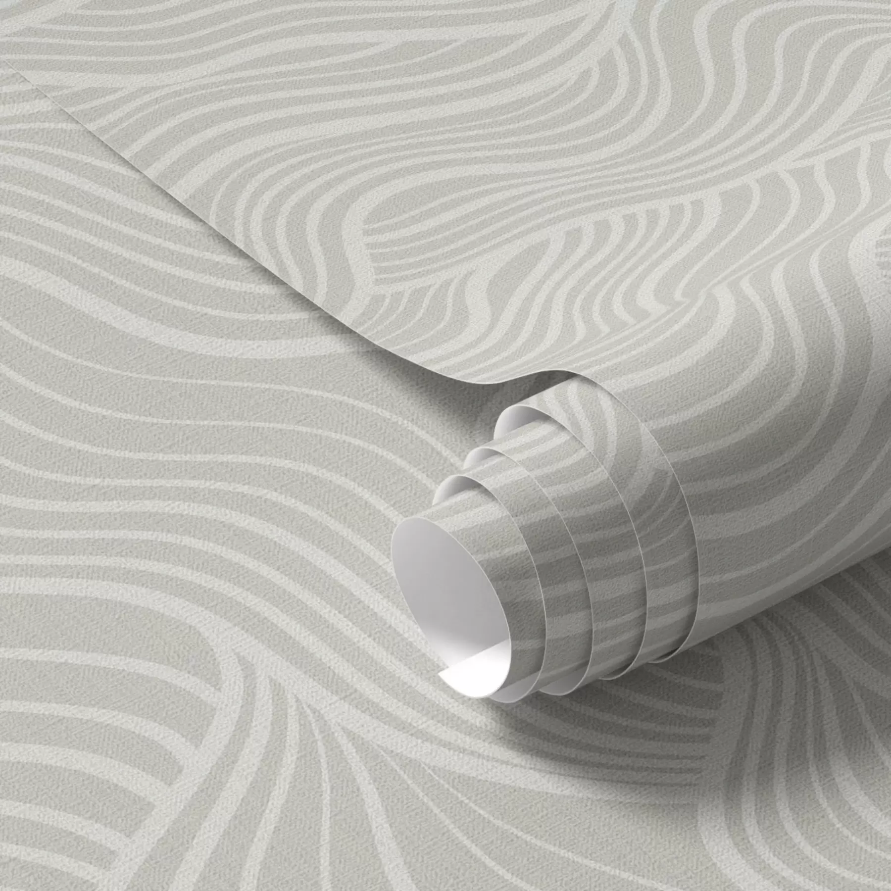 Papier peint photo Vagues sur fond gris-olive avec texture tissu a00681