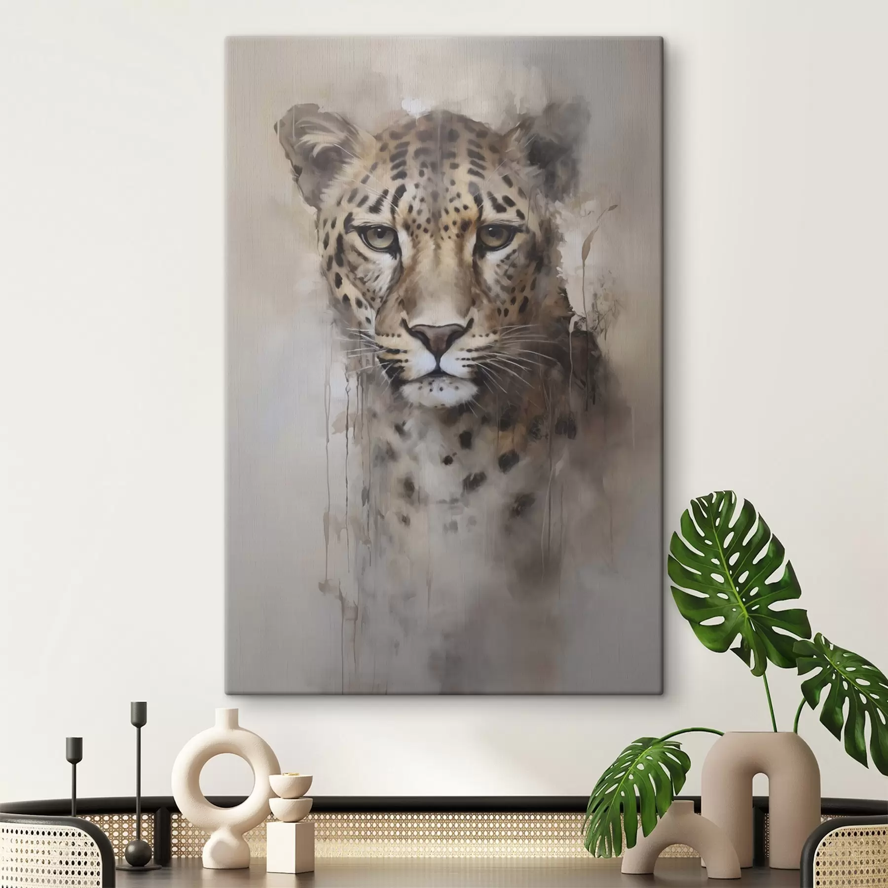  Schilderijen Schilderij met luipaardimitatie s46434