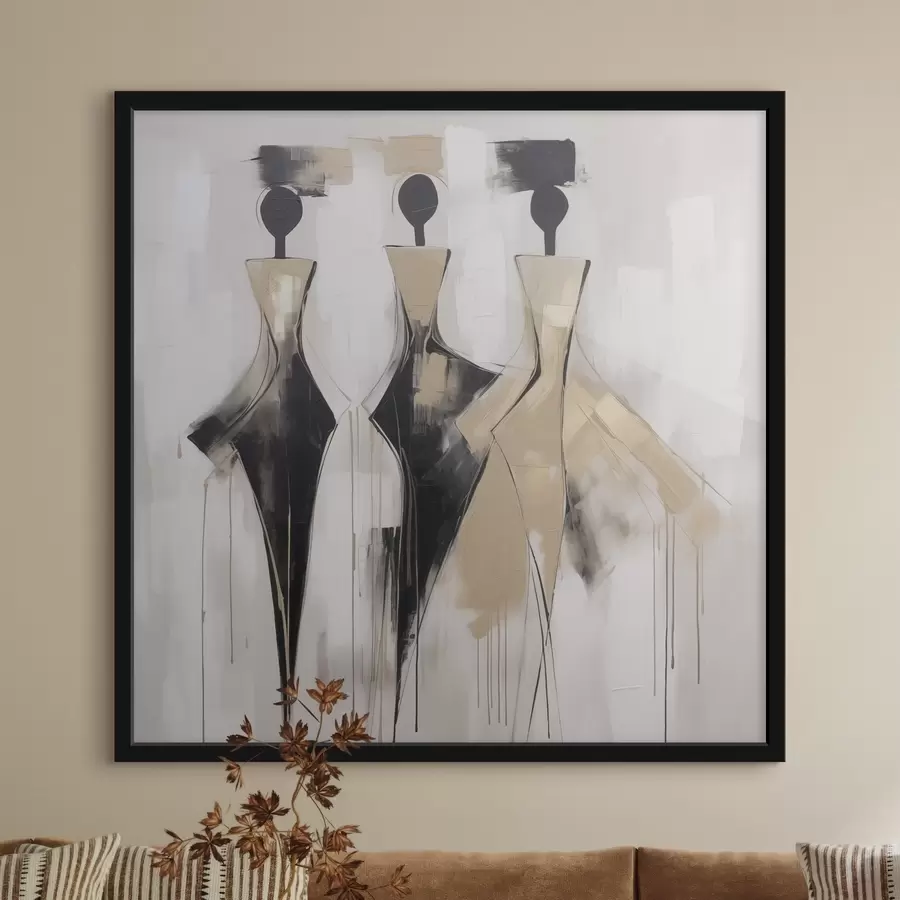 Papier peint photo Silhouettes abstraites f46436