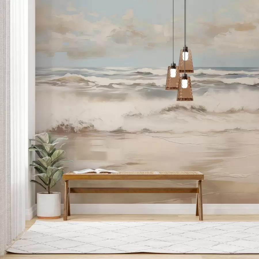 Papier peint photo Paysage marin pastel w04836