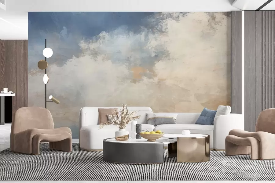 Papier peint photo Image abstraite de nuages dans un style loft w04841