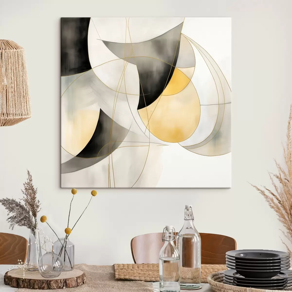  Peintures Abstraction géométrique dans un style moderne s46328