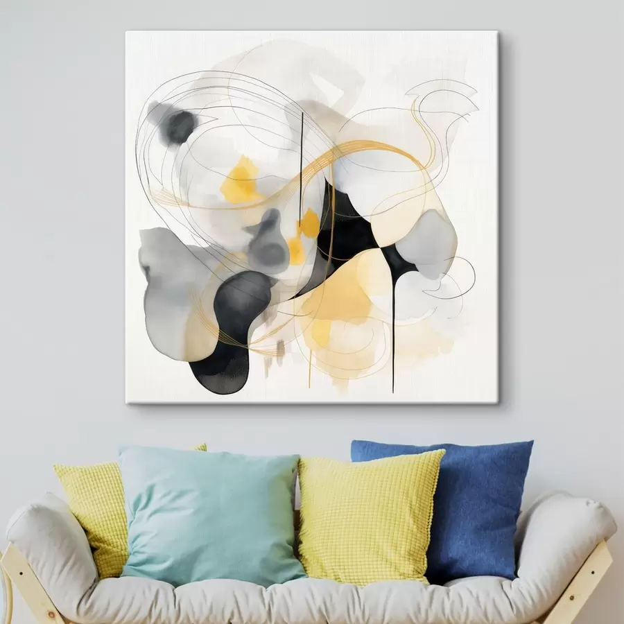  Schilderijen Chaotische lijnen en vlekken in moderne stijl s46335