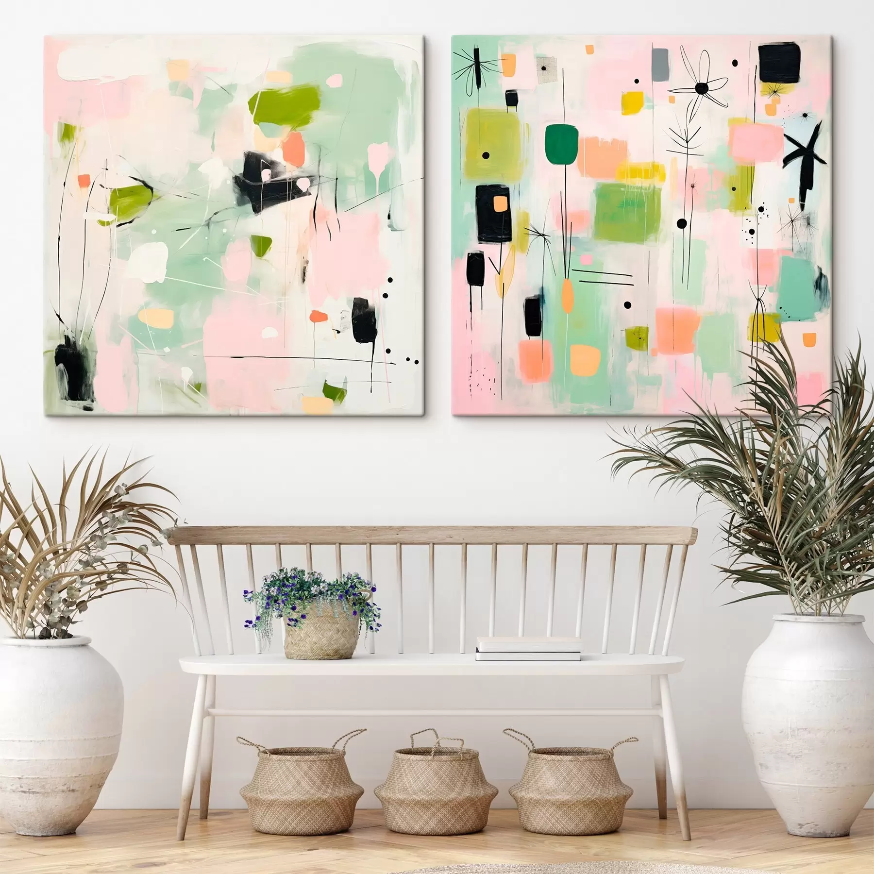  Peintures Motifs floraux dans un style moderne m00900