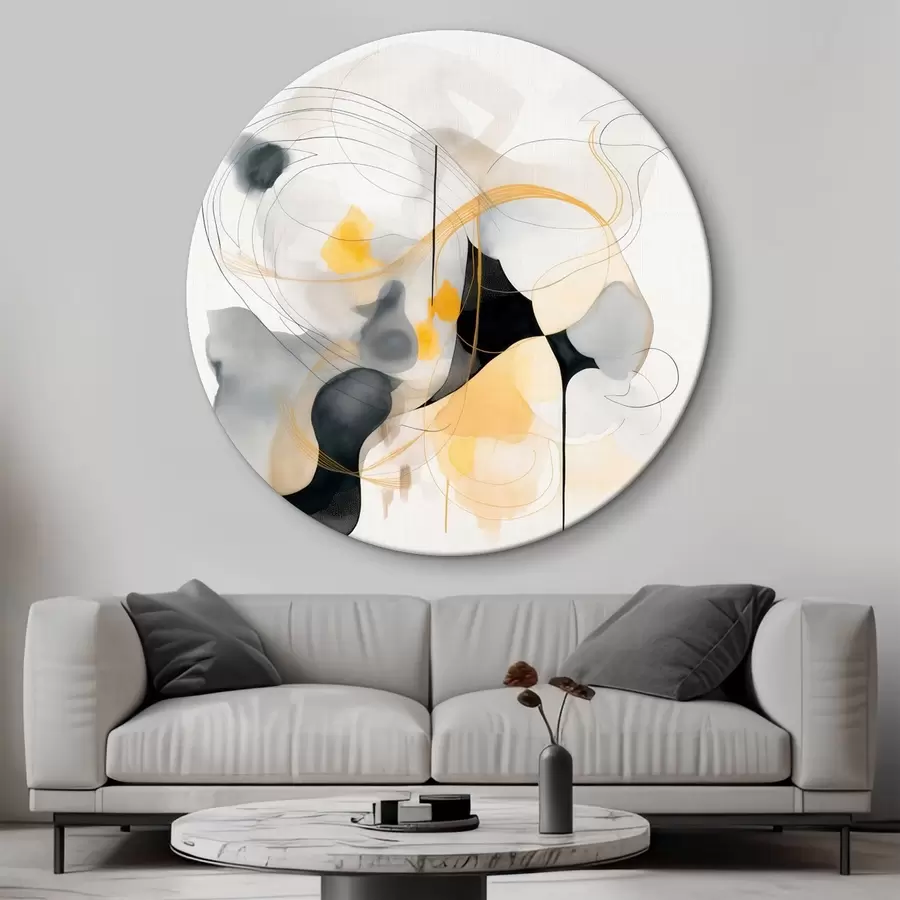  Peintures Lignes chaotiques et taches dans un style moderne r46335