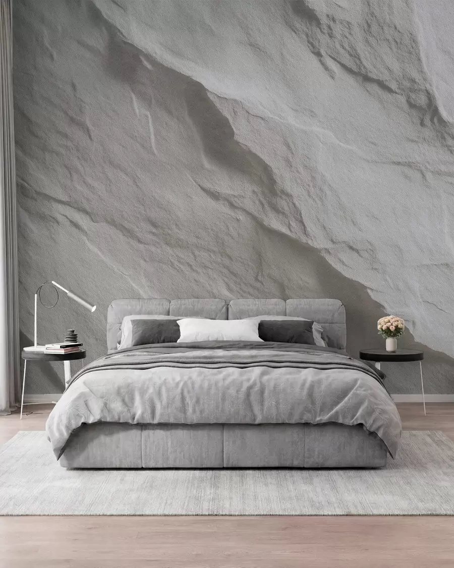Papier peint photo imitation de roche blanche dans la décoration intérieure w04818