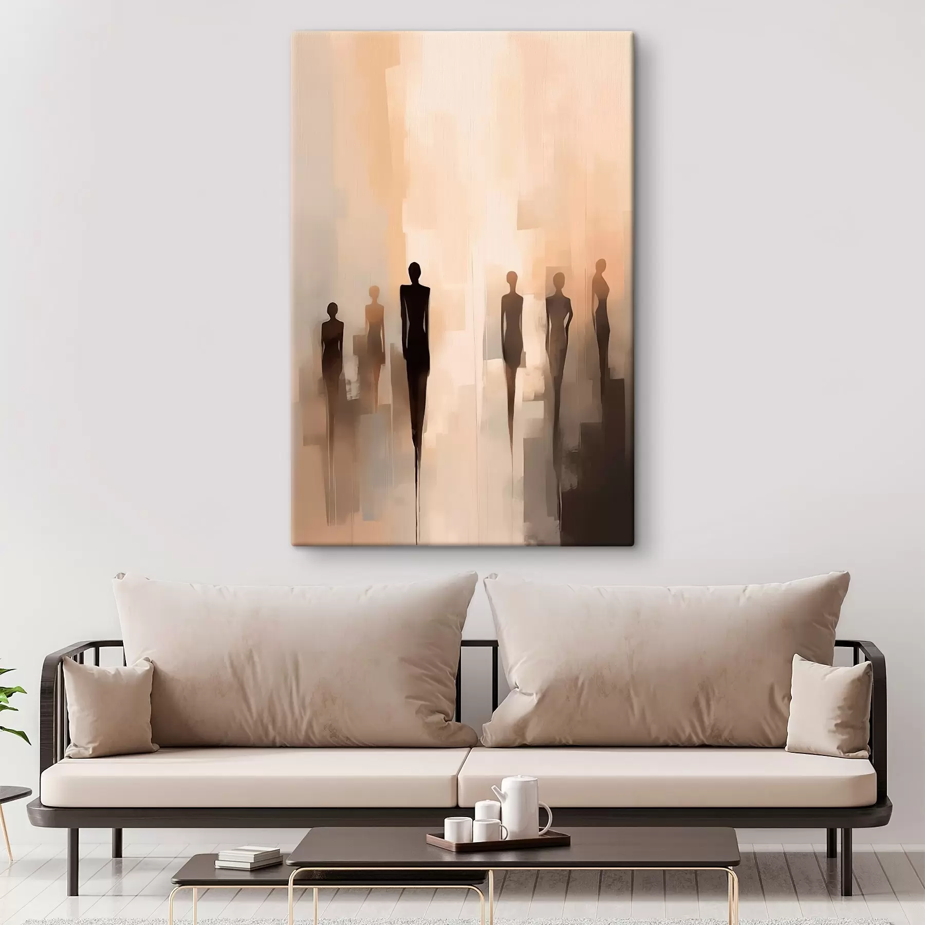  Peintures Silhouettes abstraites s46451