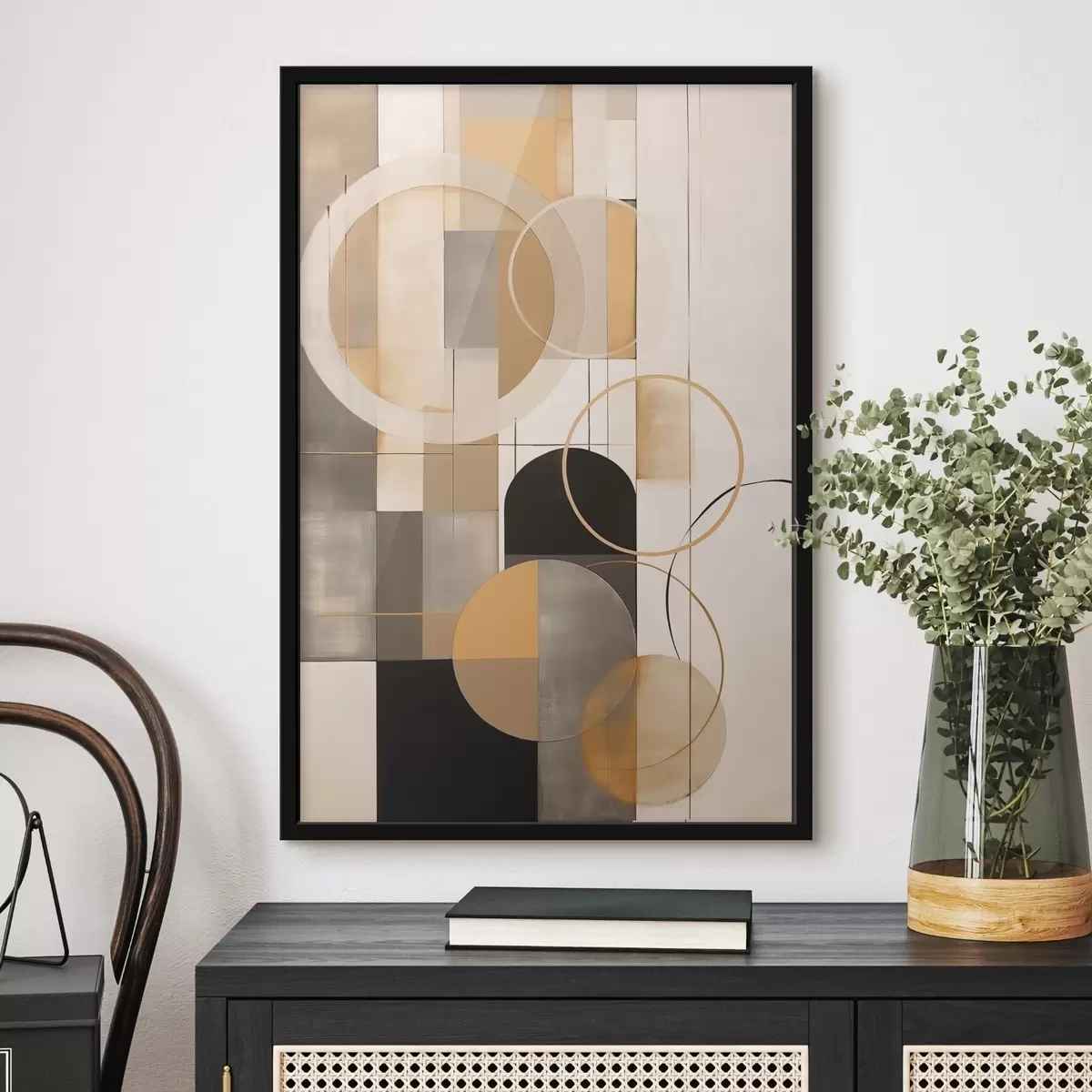 Poster Geometrische abstractie met cirkels f46359