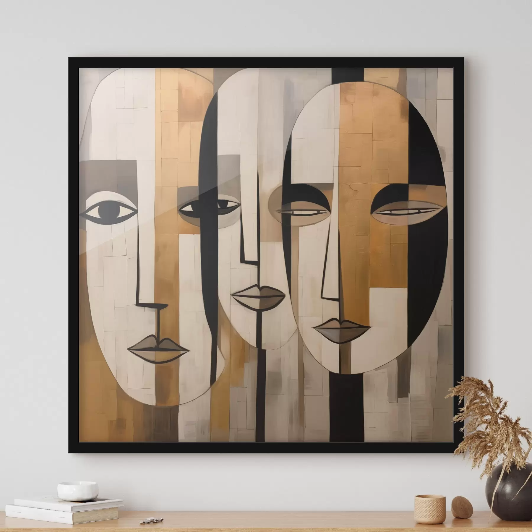 Papier peint photo Visages abstraits f46452