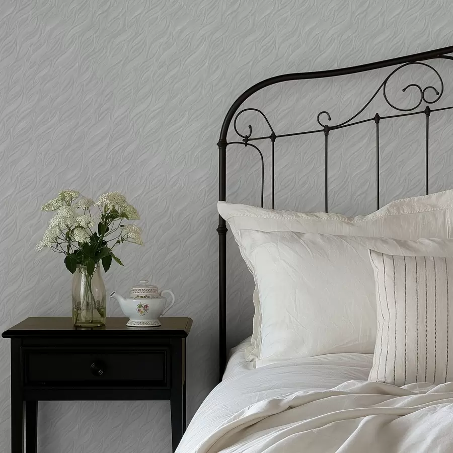 Fotobehang Getextureerde borstelgolven, licht mint a00688v2