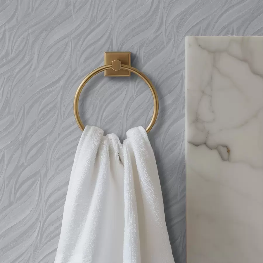 Fotobehang Getextureerde borstelgolven, koel blauwgrijs a00688v3