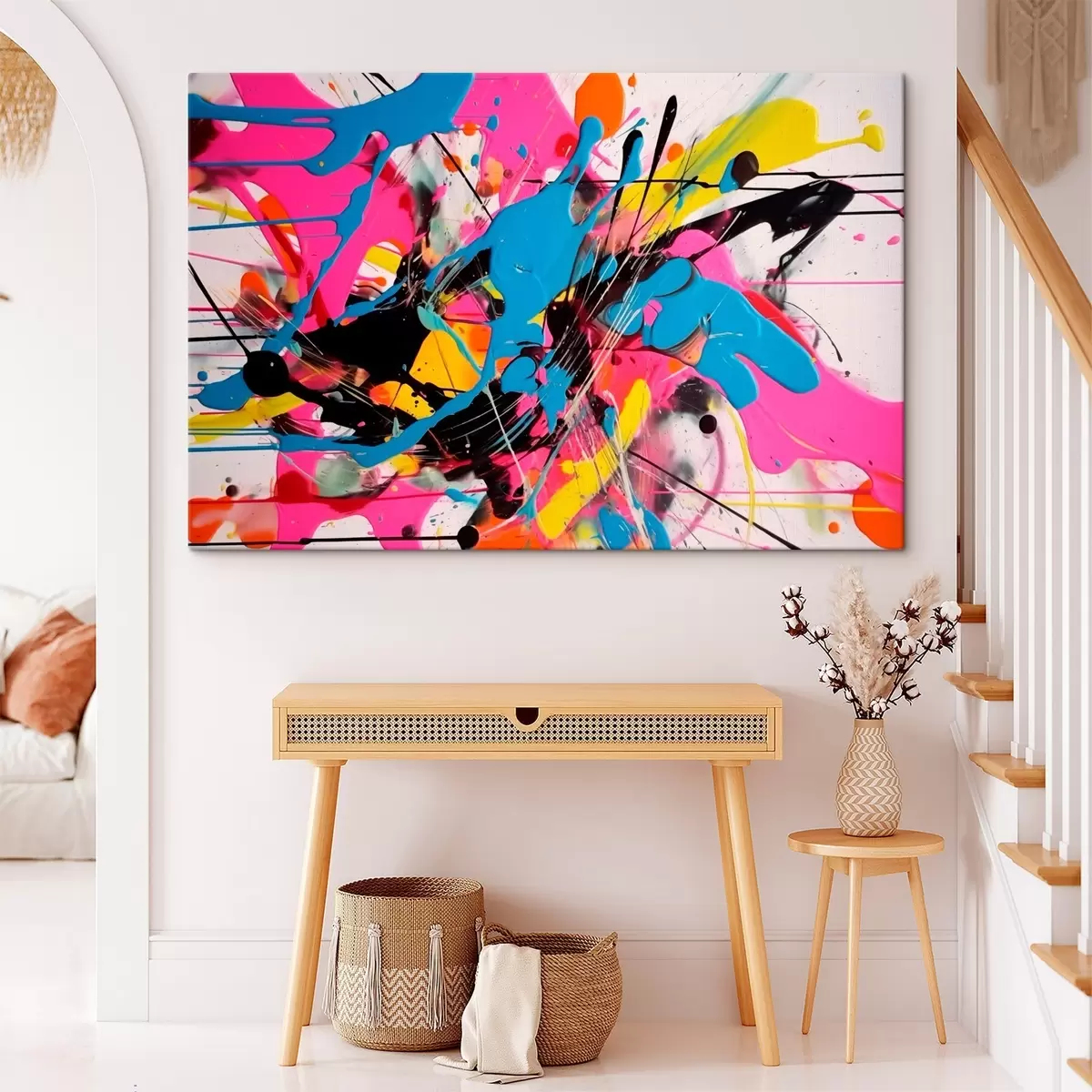  Peintures Tache de peinture vive. Abstraction de style dégoulinant. s46478