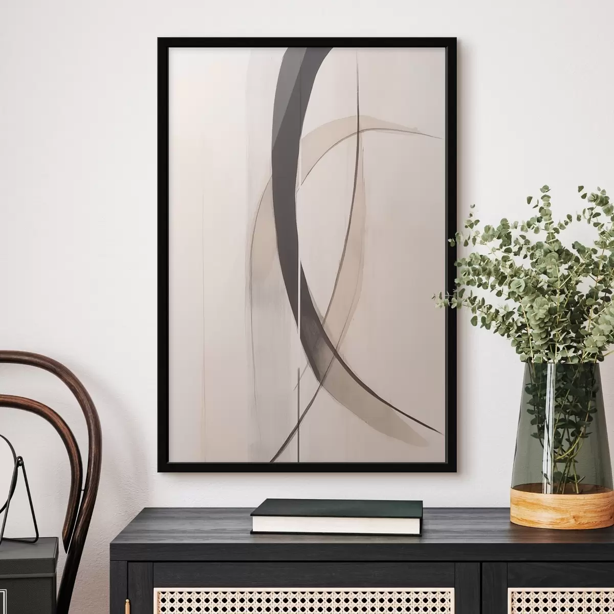 Affiche Calligraphie élégante. Abstraction. f46468