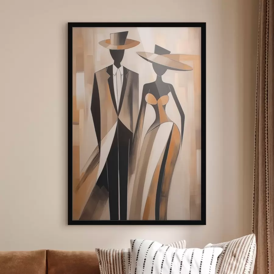 Papier peint photo Silhouettes de couple f46477