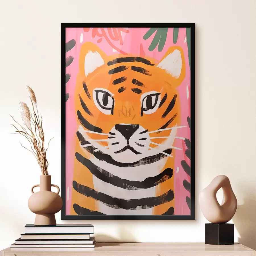 Papier peint photo Tigre au style gouache f46554