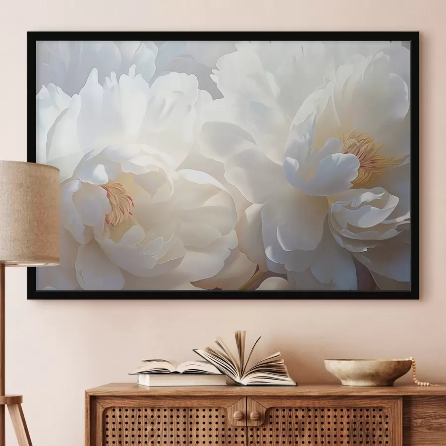 Papier peint photo Grandes pivoines blanches f46560