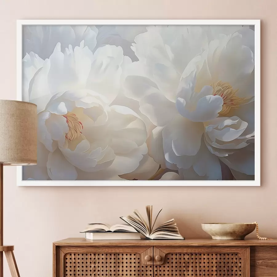 Papier peint photo Grandes pivoines blanches f46560
