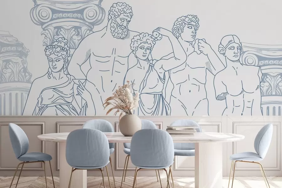 Papier peint photo Les peuples anciens et les colonnes w04865