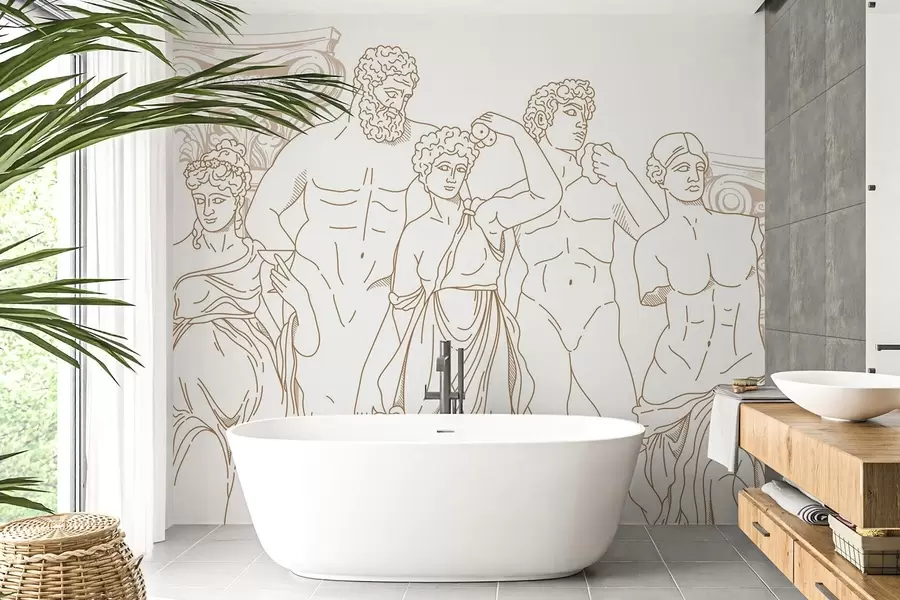 Papier peint photo Les peuples anciens et les colonnes w04865v1