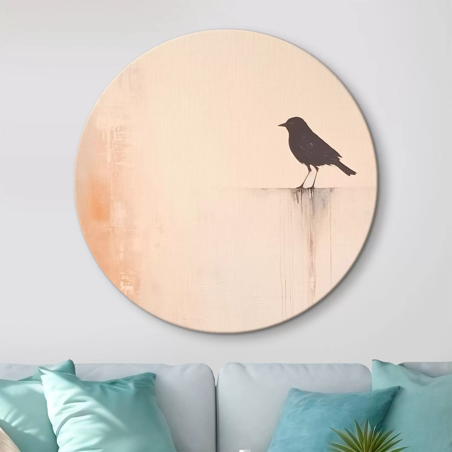  Peintures Silhouette d'oiseau. Minimalisme abstrait r46466