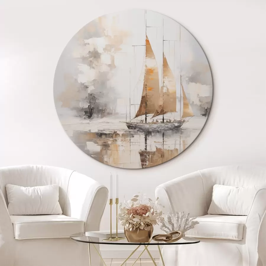  Schilderijen Schilderij imitatie zeilboot r46565