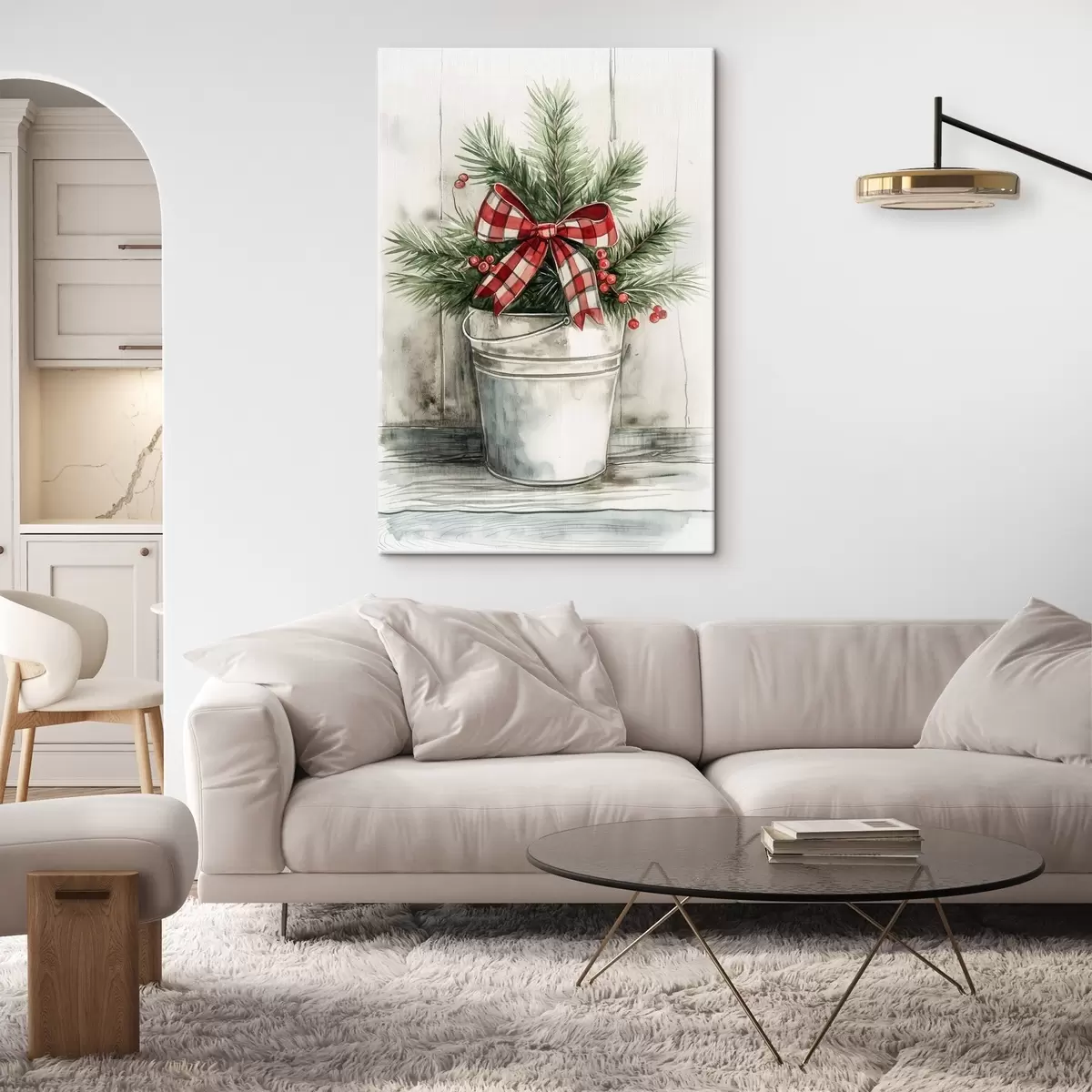  Schilderijen Kerstboom in een pot s46608