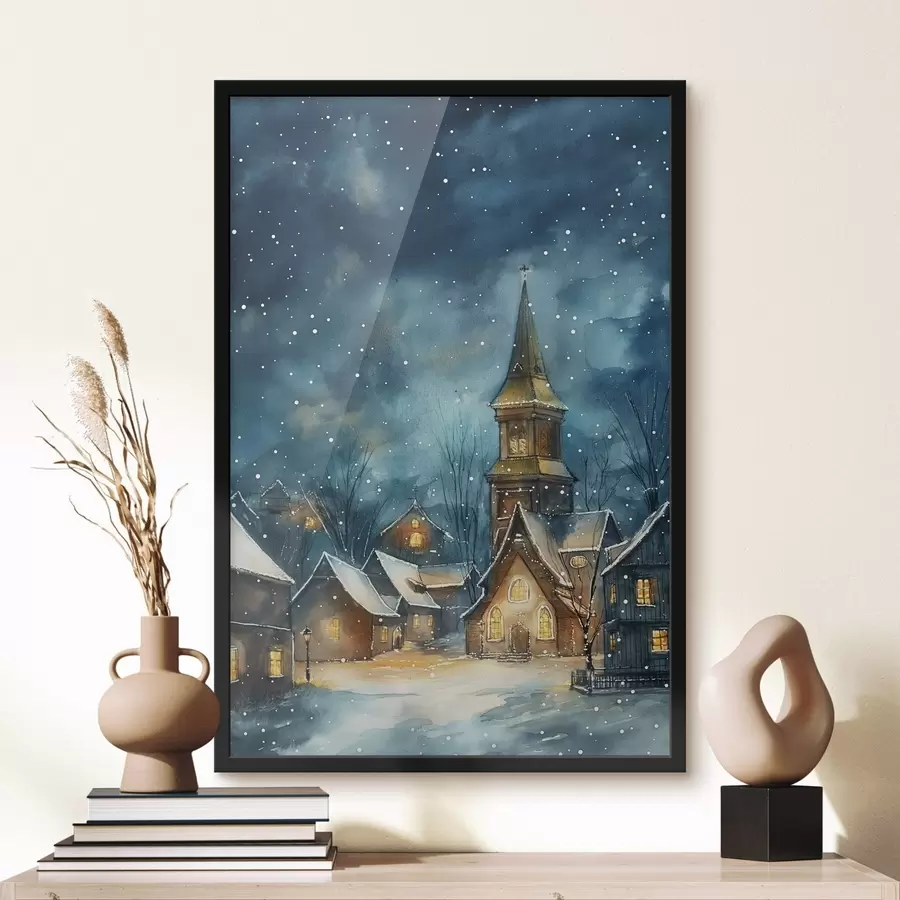 Papier peint photo Rue en hiver f46599