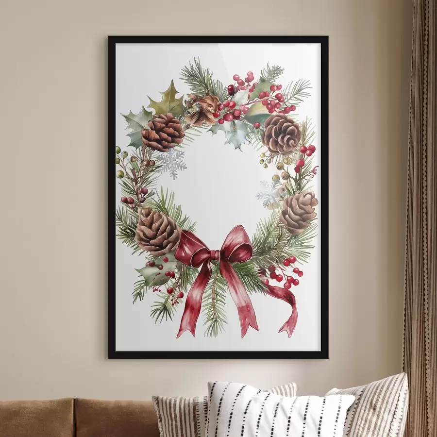 Fotobehang Kerstkrans f46601