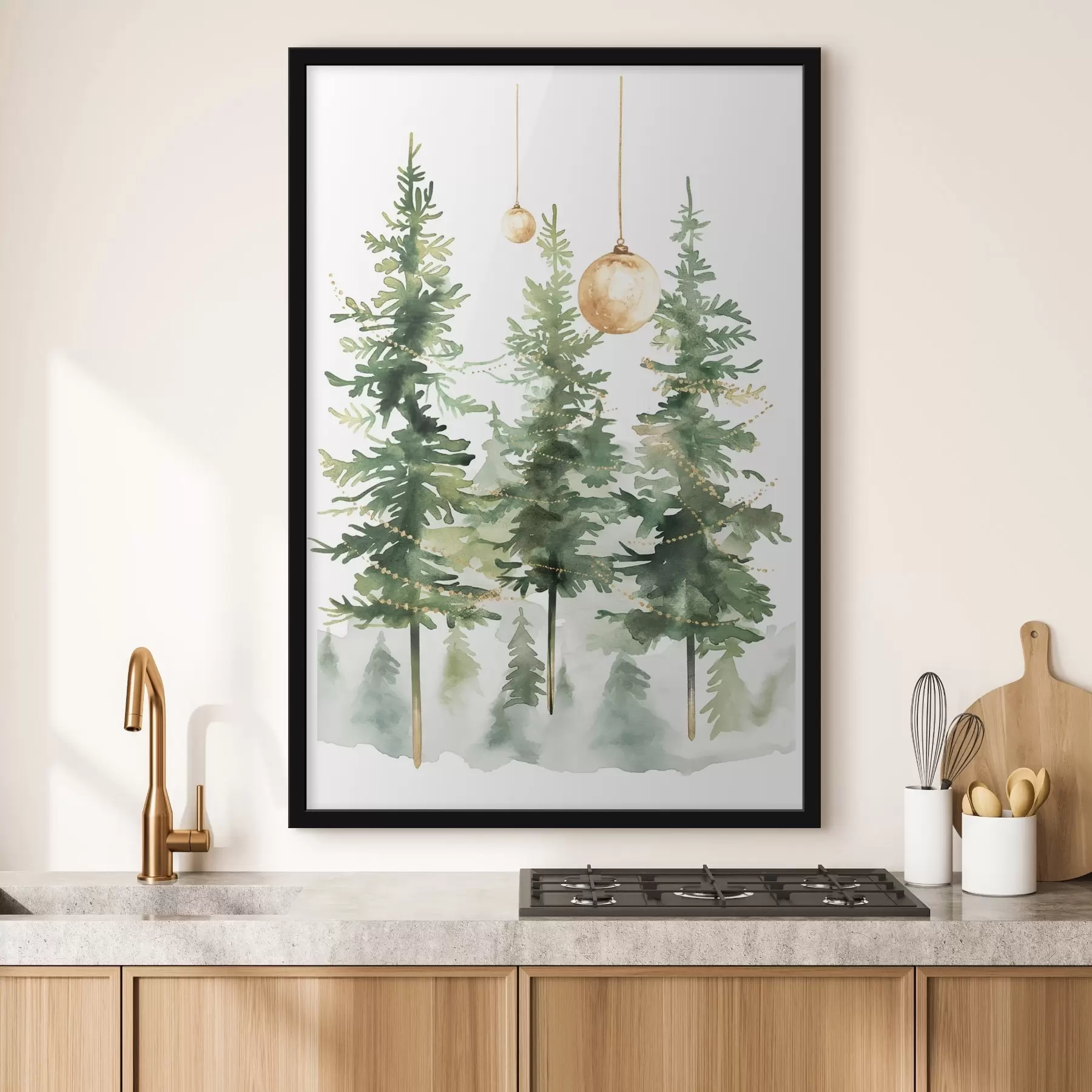 Fotobehang Kerstbomen f46611