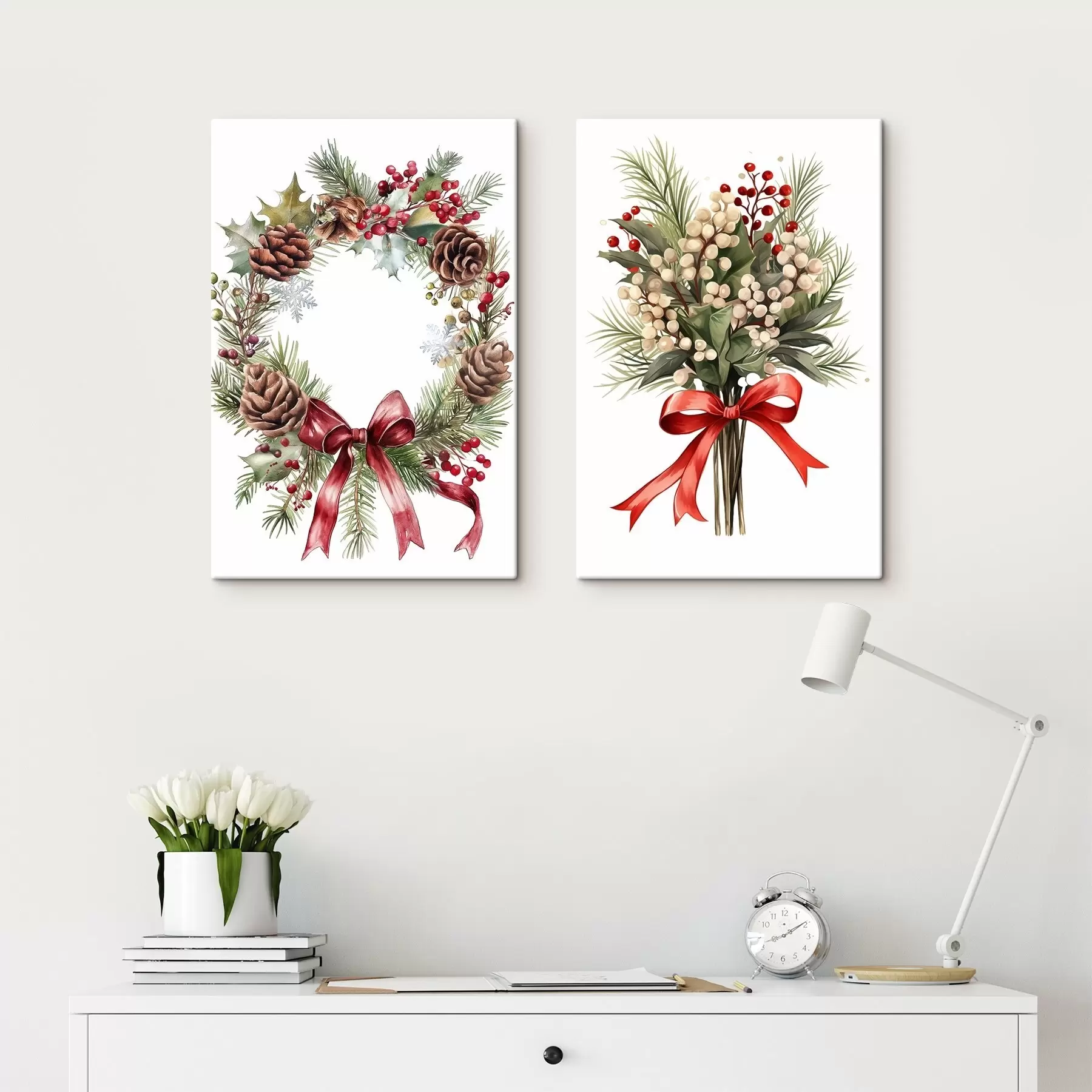  Schilderijen Kerstversieringen m00955