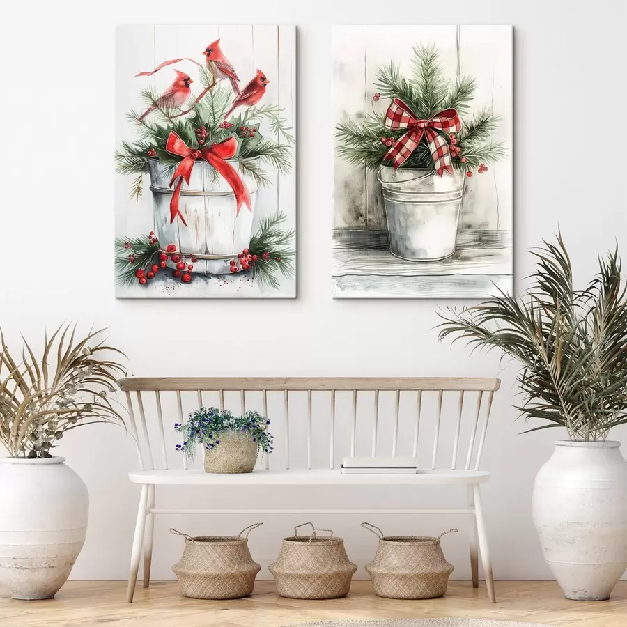  Peintures Pots de Noël m00959