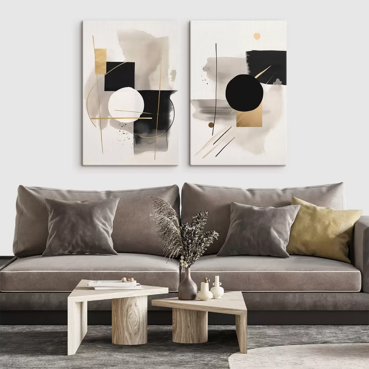  Peintures Abstractions avec des formes m00940