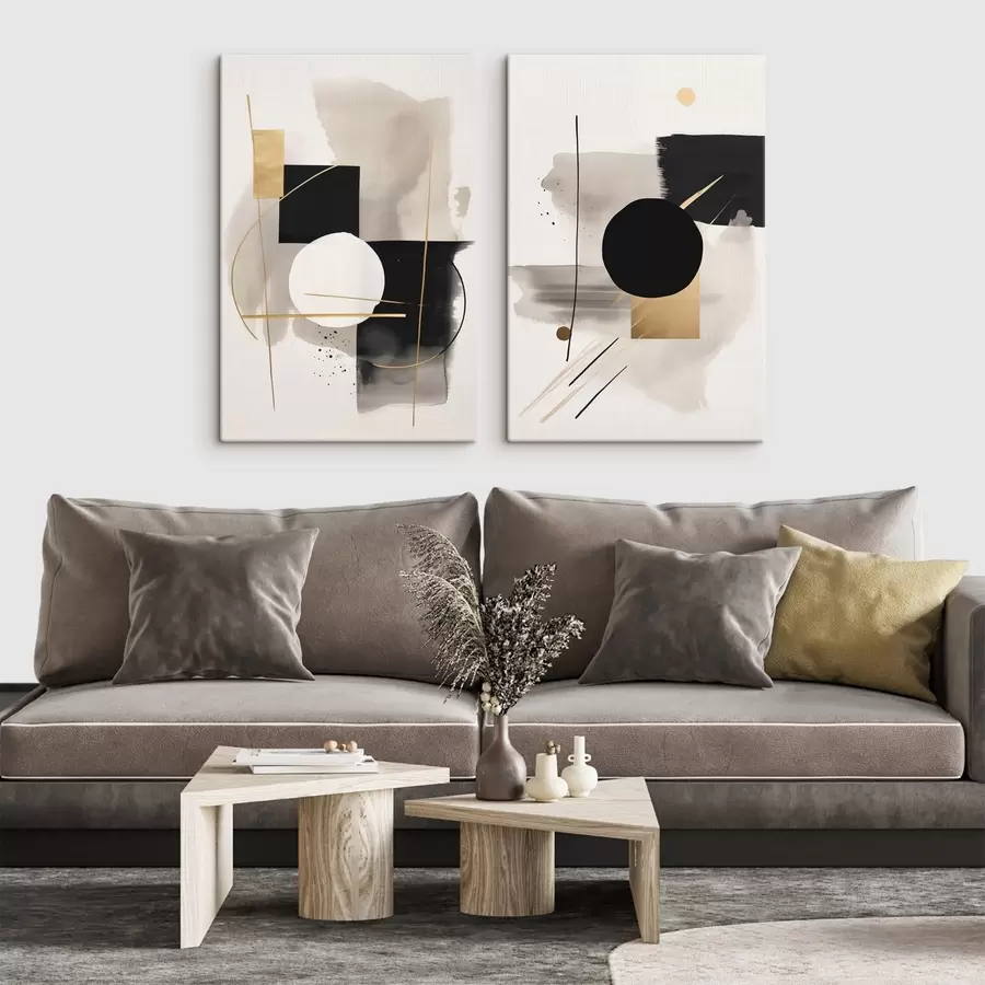  Peintures Abstractions avec des formes m00940