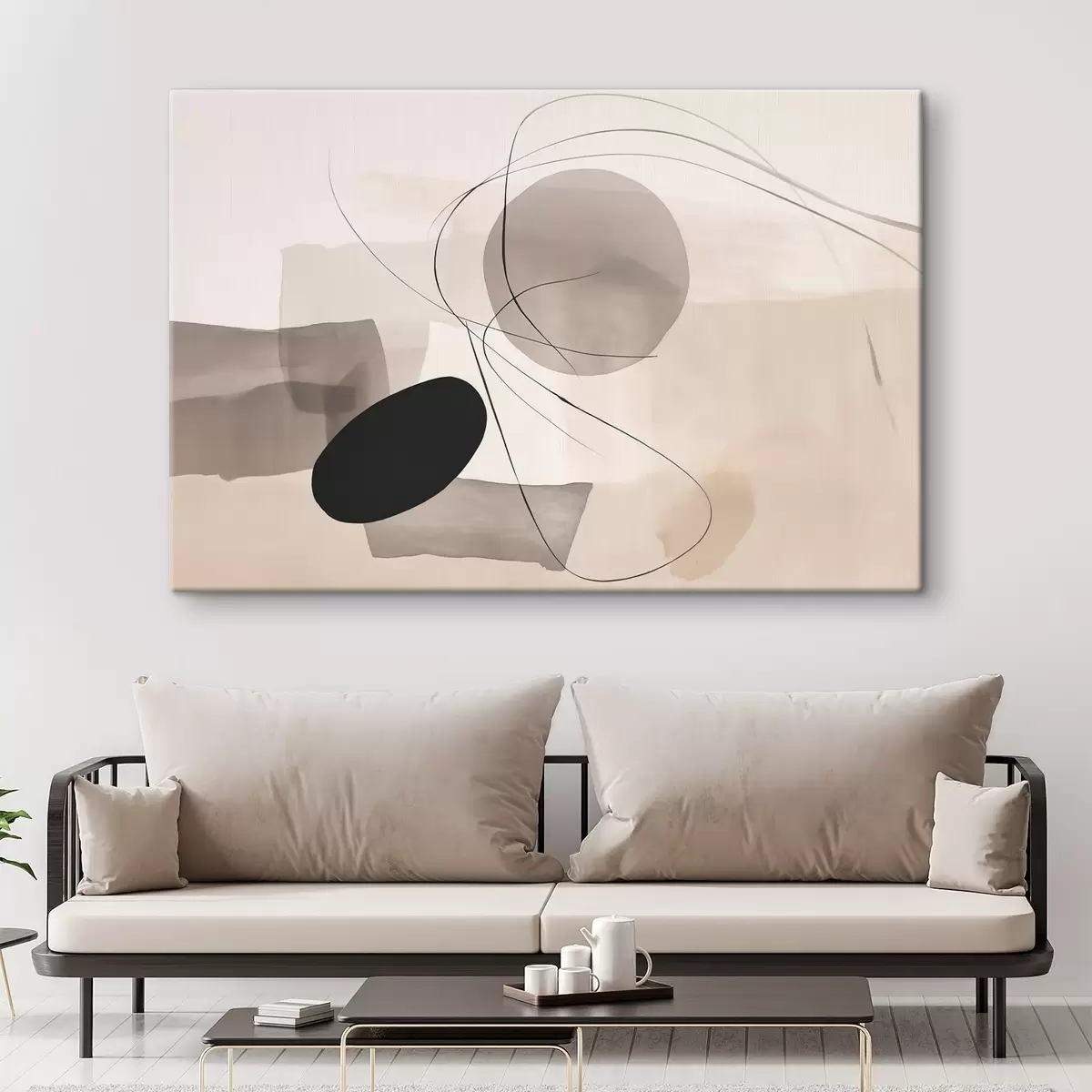  Schilderijen Abstracte vormen met lijnen s46455