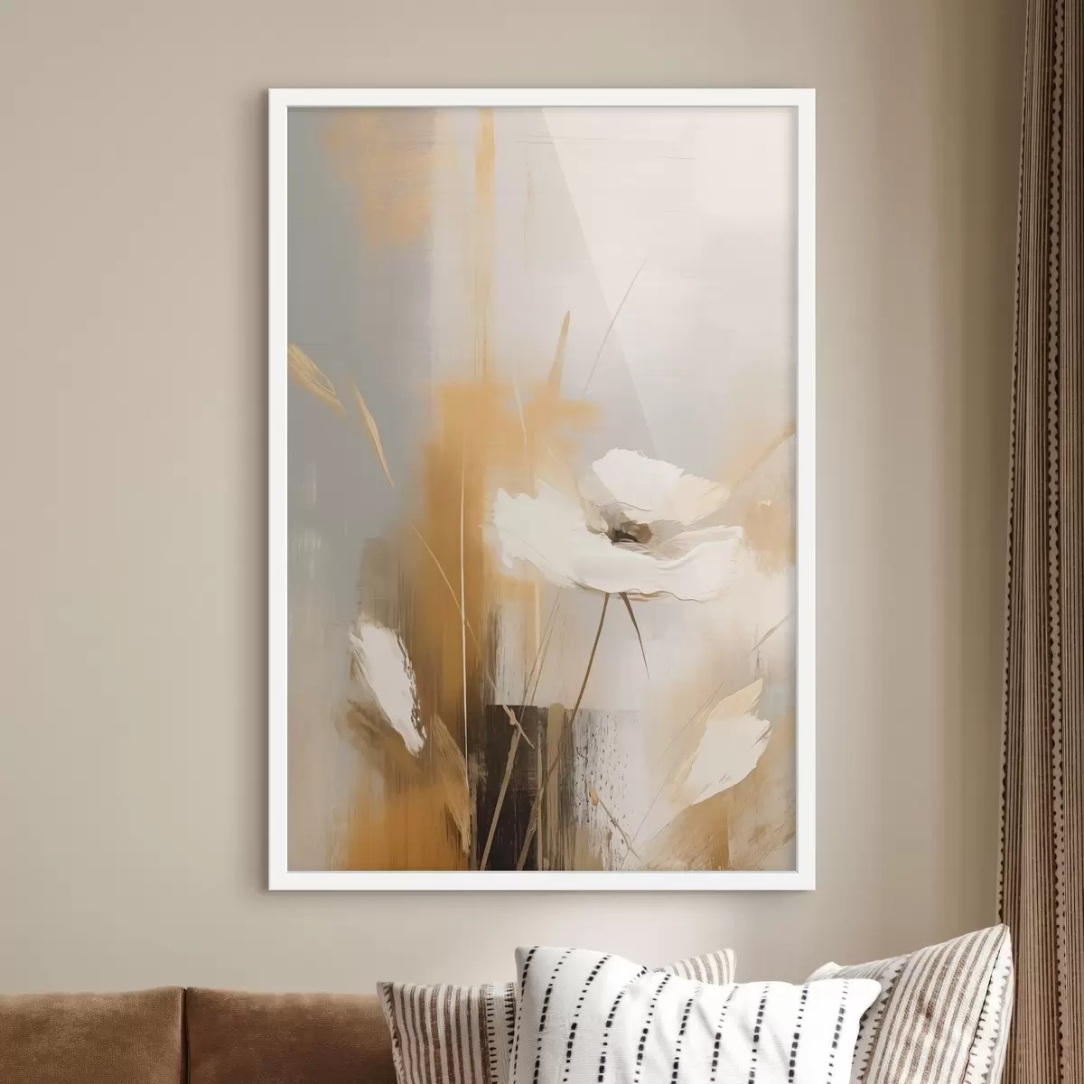 Poster Abstracte wilde bloem f46453