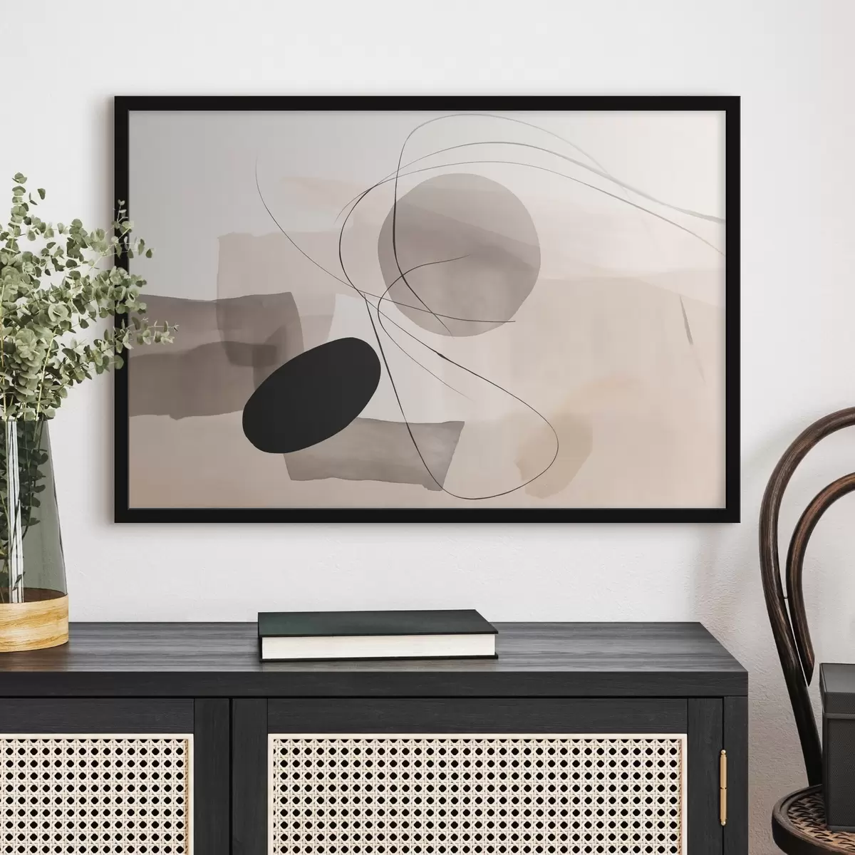 Affiche Formes abstraites avec des lignes f46455