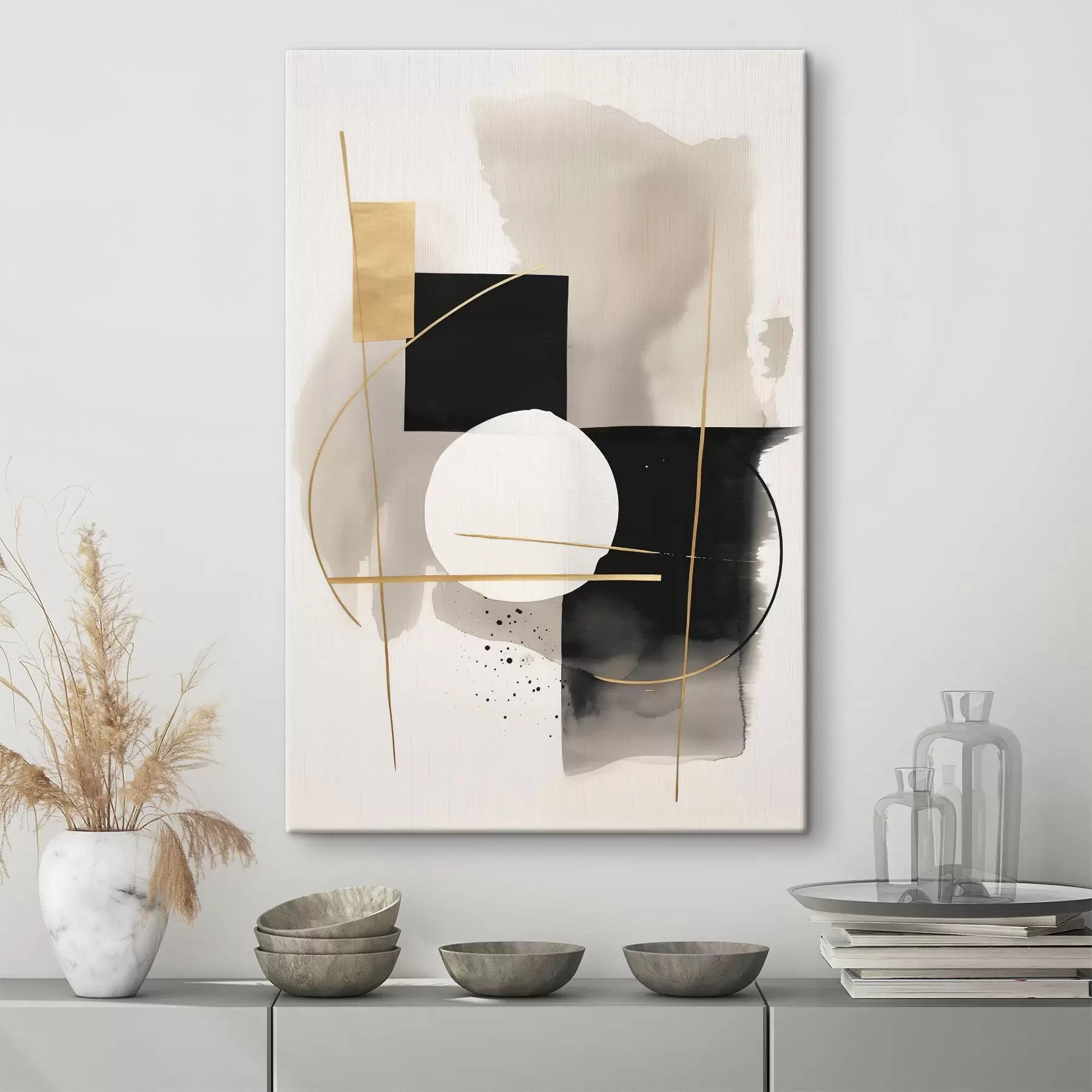  Peintures Abstractions avec des formes s46573