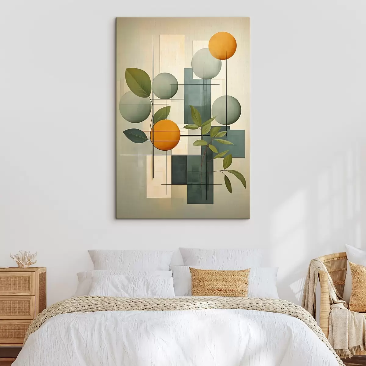  Peintures Abstraction géométrique avec des plantes s46579