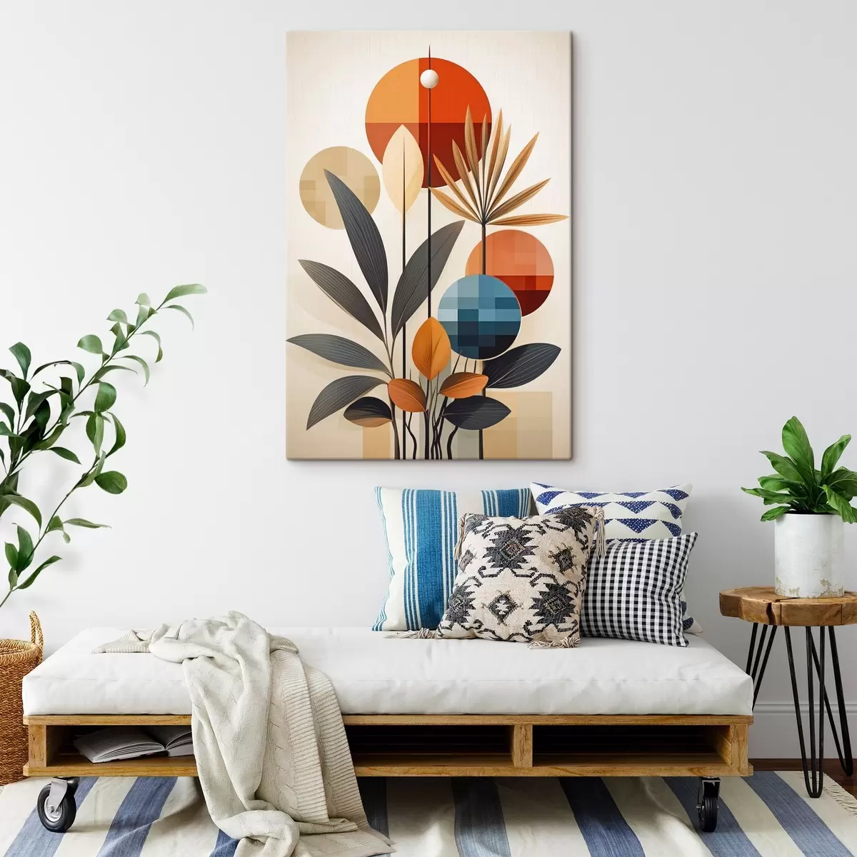  Peintures Plantes géométriques abstraites s46576